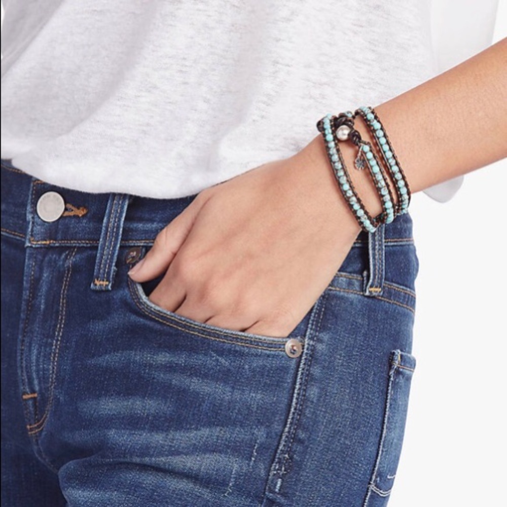 🎉HP🎉NEW boho turquoise wrap bracelet adjustable - Picture 3 of 8